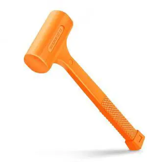 1LB Dead Blow Hammer, Heavy Duty Unibody Molded, Dead-Blow with Steel Ball Shot Filled Head, Ergonomic Checkered Grip, Spark and Rebound Resistant, Orange, Ideal for DIY, Automotive 1LB Dead Blow Hammer, Heavy Duty Unibody Molded, Dead-Blow with Steel Ball Shot Filled Head, Ergonomic Checkered Grip, Spark and Rebound Resistant, Orange, Ideal for DIY, Automotive