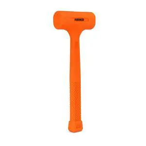 02842A Dead Blow Hammer, 0.5 Pounds, Neon Orange Deadblow Hammers, Mallet, Spark and Rebound Resistant, Unibody Molded, Soft Blow Rubber, Checkered Grip, Steel Shot and Core 02842A Dead Blow Hammer, 0.5 Pounds, Neon Orange Deadblow Hammers, Mallet, Spark and Rebound Resistant, Unibody Molded, Soft Blow Rubber, Checkered Grip, Steel Shot and Core