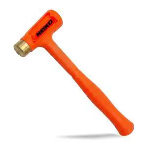 02870A Dead Blow Hammer With Brass Cap, 0.75 Pounds, Neon Orange Deadblow Hammers, Mallet, Spark and Rebound Resistant, Unibody Molded, Soft Blow Rubber, Non Slip Grip, Steel Shot and Core 02870A Dead Blow Hammer With Brass Cap, 0.75 Pounds, Neon Orange Deadblow Hammers, Mallet, Spark and Rebound Resistant, Unibody Molded, Soft Blow Rubber, Non Slip Grip, Steel Shot and Core