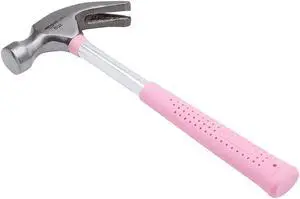8 oz Claw Hammer with Shock Reduction, No-Slip Rubber Grip, Pink 8 oz Claw Hammer with Shock Reduction, No-Slip Rubber Grip, Pink
