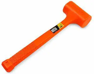 2LBS Dead Blow Hammer Grip Mallet Hammer Checkered Handle Spark and Rebound Resistant with 2-pounds Head, Orange 2LBS Dead Blow Hammer Grip Mallet Hammer Checkered Handle Spark and Rebound Resistant with 2-pounds Head, Orange