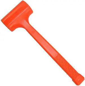 Dead Blow Hammer 2 LB - Mallet Blow Hammer Steel Shot Head for No Rebound - High Impact Orange Poly Cover to Prevent Marking Surface - Dead Blow Hammer 2 LB - Mallet Blow Hammer Steel Shot Head for No Rebound - High Impact Orange Poly Cover to Prevent Marking Surface -