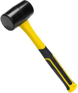 Rubber Mallet Hammer Soft Mallet - 12.4 oz Rubber Hammer Mallet, Soft Rubber Head Hammer, Mallets with Comfort Grip, Suitable for Flooring, Tile, Furniture Assembly, Fencing, Camp & Woodwork Projects Rubber Mallet Hammer Soft Mallet - 12.4 oz Rubber Hammer Mallet, Soft Rubber Head Hammer, Mallets with Comfort Grip, Suitable for Flooring, Tile, Furniture Assembly, Fencing, Camp & Woodwork Projects