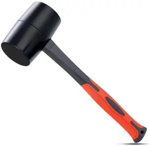 Rubber Mallet 16 oz, Durable Rubber Hammer Head with Fiberglass Handle, Great for Flooring, Tent Stakes, Camp Trips, Woodworking, DIY Projects Home Decoration and Soft Blow Tasks without Damage Rubber Mallet 16 oz, Durable Rubber Hammer Head with Fiberglass Handle, Great for Flooring, Tent Stakes, Camp Trips, Woodworking, DIY Projects Home Decoration and Soft Blow Tasks without Damage