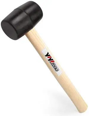 YY-2-005 Rubber Mallet Hammer With Wood Handle8-oz, black YY-2-005 Rubber Mallet Hammer With Wood Handle8-oz, black