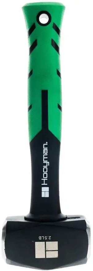 2.5lb Club Sledge Hammer with Heavy Duty Construction, Ergonomic No-Slip H-Grip Handles, Solid Fiberglass Cores, and Epoxy Sealed Heads for Construction, Gardening, Yard Work, and Outdoors 2.5lb Club Sledge Hammer with Heavy Duty Construction, Ergonomic No-Slip H-Grip Handles, Solid Fiberglass Cores, and Epoxy Sealed Heads for Construction, Gardening, Yard Work, and Outdoors