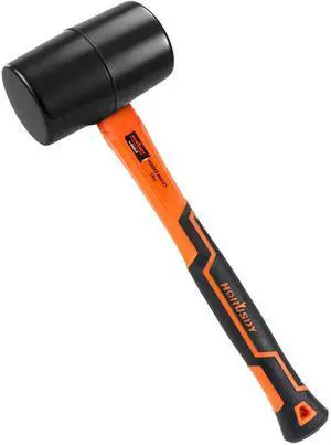 16oz Durable Rubber Mallet Hammer with Fiberglass Handle, Non-Marring Blow Tool for Flooring, Tent Stakes, Woodworking, and Camping, Non-Slip Grip 16oz Durable Rubber Mallet Hammer with Fiberglass Handle, Non-Marring Blow Tool for Flooring, Tent Stakes, Woodworking, and Camping, Non-Slip Grip