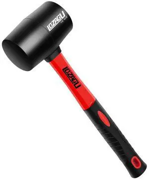 16oz Rubber Mallet Hammer, Fiberglass Handle, Rubber Mallet for Flooring, Tent Stakes, Woodworking, Camping, Soft Blow Tasks without Damage 16oz Rubber Mallet Hammer, Fiberglass Handle, Rubber Mallet for Flooring, Tent Stakes, Woodworking, Camping, Soft Blow Tasks without Damage