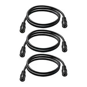 3-Pack 5.5mm x 2.1mm DC Power Extension Cable, 18AWG Female to Female Barrel Jack 12V/24V DC Extension Cord for CCTV Security Camera, Solar Panel, Router, 3.3FT 3-Pack 5.5mm x 2.1mm DC Power Extension Cable, 18AWG Female to Female Barrel Jack 12V/24V DC Extension Cord for CCTV Security Camera, Solar Panel, Router, 3.3FT