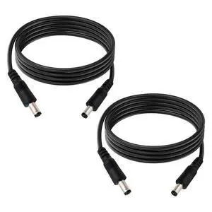 DC5.5x2.1mm 12V Male to Male Cable 18AWG Male to Male Extension Cable 12V Emergency Power 5521 Connector(6.5ft-2pcs) DC5.5x2.1mm 12V Male to Male Cable 18AWG Male to Male Extension Cable 12V Emergency Power 5521 Connector(6.5ft-2pcs)