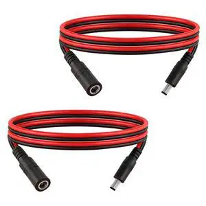 3.3ft DC Power Extension Cable 5.5mm x 2.5mm 5525 Connector 14AWG Male to Female Connection Cable for LED Strip Lights Surveillance Camera Solar Panel Outdoor Power Supply Router 2 pcs 3.3ft DC Power Extension Cable 5.5mm x 2.5mm 5525 Connector 14AWG Male to Female Connection Cable for LED Strip Lights Surveillance Camera Solar Panel Outdoor Power Supply Router 2 pcs