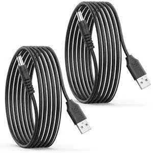 2Pcs USB to DC Power Cable 5.5 x 2.1mm USB to DC Barrel Jack Charging Cable 10FT 5 Volt DC-Connector Charge Barrel Jack Power Cables, Black 2Pcs USB to DC Power Cable 5.5 x 2.1mm USB to DC Barrel Jack Charging Cable 10FT 5 Volt DC-Connector Charge Barrel Jack Power Cables, Black