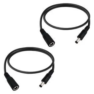1.6FT DC Power Extension Cable 5.5mmx2.1mm 18AWG Male to Female 12V Extension Cable for CCTV Surveillance Camera Router LED Light Ba 2pcs 1.6FT DC Power Extension Cable 5.5mmx2.1mm 18AWG Male to Female 12V Extension Cable for CCTV Surveillance Camera Router LED Light Ba 2pcs