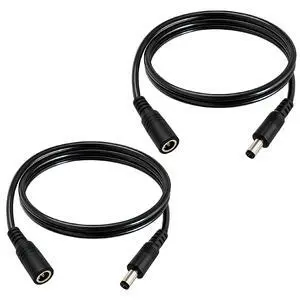 3.3FT 12V DC Power Extension Cable 5.5mmx2.5mm 18AWG Male to Female Extension Cable Barrel Connector for CCTV Surveillance Camera LED Light Bar Router Projector Printer 2PCS 3.3FT 12V DC Power Extension Cable 5.5mmx2.5mm 18AWG Male to Female Extension Cable Barrel Connector for CCTV Surveillance Camera LED Light Bar Router Projector Printer 2PCS