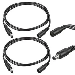 2 Pack 3.3 FT DC Power Extension Cable, 5.5mm x 2.1mm 18AWG Male to Female Extension Power Cord 12V Extension Cable Universal Plug Supply Adapter for CCTV Camera LED Strip Light Router 3D Printer 2 Pack 3.3 FT DC Power Extension Cable, 5.5mm x 2.1mm 18AWG Male to Female Extension Power Cord 12V Extension Cable Universal Plug Supply Adapter for CCTV Camera LED Strip Light Router 3D Printer