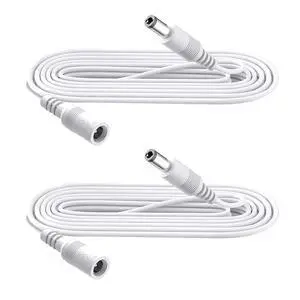 DC Power Extension Cable 3.3FT, 12V/24V Power Adapter Extension Cord 5.5mm x 2.1mm for Security Camera CCTV IP, DVR,LED Strip,Male to Female Plug DC Power Supply Adapter Extender Wire,White-2Pack DC Power Extension Cable 3.3FT, 12V/24V Power Adapter Extension Cord 5.5mm x 2.1mm for Security Camera CCTV IP, DVR,LED Strip,Male to Female Plug DC Power Supply Adapter Extender Wire,White-2Pack
