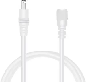 18 AWG 3FT DC Power Extension Cable, 5.5mm x 2.1mm Male to Female Barrel Plug Jack Power Supply Adapter 5.5x2.1mm Extension Cord for CCTV Surveillance Security Camera LED Strip, White 18 AWG 3FT DC Power Extension Cable, 5.5mm x 2.1mm Male to Female Barrel Plug Jack Power Supply Adapter 5.5x2.1mm Extension Cord for CCTV Surveillance Security Camera LED Strip, White