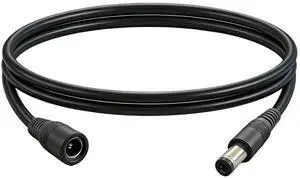 3.3FT 18AWG 5521 Male to Female Connector, 12V/24V DC Extension Cable(Black), Suitable for LED Strips, Security Cameras, routers, Monitors, and dashcams 1PCS 3.3FT 18AWG 5521 Male to Female Connector, 12V/24V DC Extension Cable(Black), Suitable for LED Strips, Security Cameras, routers, Monitors, and dashcams 1PCS