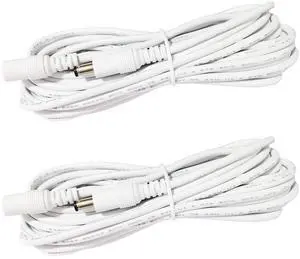 2pcs 1m 3.3ft DC Extension Cable 12V Extension Cord DC 5V-24V Power Cord 5.5mm x 2.1mm DC Jack Plug Adapter Male to Female for Car Monitor, CCTV Camera, LED Strip, etc., White 2pcs 1m 3.3ft DC Extension Cable 12V Extension Cord DC 5V-24V Power Cord 5.5mm x 2.1mm DC Jack Plug Adapter Male to Female for Car Monitor, CCTV Camera, LED Strip, etc., White
