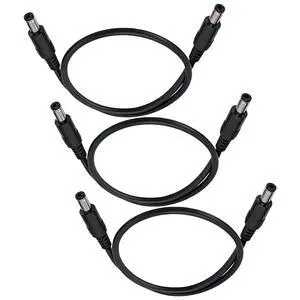 5.5mm x 2.5mm 12V DC Power Cable 3-Pack,DC5525 Male to Male Extension Cable 18AWG for CCTV Surveillance Camera,LED Strip Light Dimmer,Solar Panels,Router,1.6FT 5.5mm x 2.5mm 12V DC Power Cable 3-Pack,DC5525 Male to Male Extension Cable 18AWG for CCTV Surveillance Camera,LED Strip Light Dimmer,Solar Panels,Router,1.6FT