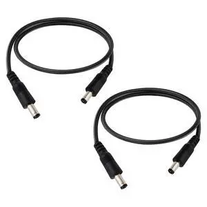 DC5.5x2.1mm 12V Male to Male Cable 18AWG Male to Male Extension Cable 12V Emergency Power 5521 Connector(1.6ft-2pcs) DC5.5x2.1mm 12V Male to Male Cable 18AWG Male to Male Extension Cable 12V Emergency Power 5521 Connector(1.6ft-2pcs)