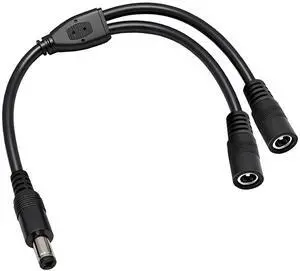 3-Pack 18AWG DC 5.5mm x 2.1mm 12V/24V DC Power Splitter Cable, 1 Male to 2 Female for CCTV Surveillance Cameras, LED Light Strips, and Other Devices with Single Input and Dual Output Power Supply. 3-Pack 18AWG DC 5.5mm x 2.1mm 12V/24V DC Power Splitter Cable, 1 Male to 2 Female for CCTV Surveillance Cameras, LED Light Strips, and Other Devices with Single Input and Dual Output Power Supply.