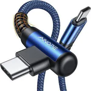 USB C Cable 60W 2-Pack 10ft Nylon Braided USB C to USB C Cable Type C Charger Fast Charging Right Angle USBC Cable Charger Cord for iPhone 16 Pro Max 15 Plus Samsung S24 S23 iPad Pro Blue USB C Cable 60W 2-Pack 10ft Nylon Braided USB C to USB C Cable Type C Charger Fast Charging Right Angle USBC Cable Charger Cord for iPhone 16 Pro Max 15 Plus Samsung S24 S23 iPad Pro Blue