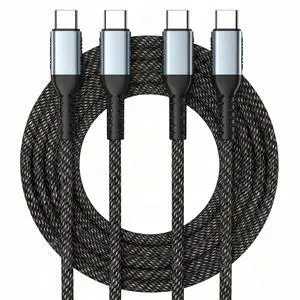 240W PD 3.1 USB C to USB C Cable, 2-Pack 6.6ft Braided Fast Charging Cord with E-Marker Chip for iPhone 17/16/15 Pro Max, Samsung S25/S24, MacBook, iPad, Switch, Android (Black) 240W PD 3.1 USB C to USB C Cable, 2-Pack 6.6ft Braided Fast Charging Cord with E-Marker Chip for iPhone 17/16/15 Pro Max, Samsung S25/S24, MacBook, iPad, Switch, Android (Black)