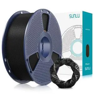 PLA Plus Filament 1.75mm Black 1KG, Neatly Wound 3D Printer Filament 1.75mm, PLA+ 1000g, Dimensional Accuracy +/- 0.02 mm, Fit Most FDM 3D Printers, 1kg Spool (2.2lbs), Black PLA Plus Filament 1.75mm Black 1KG, Neatly Wound 3D Printer Filament 1.75mm, PLA+ 1000g, Dimensional Accuracy +/- 0.02 mm, Fit Most FDM 3D Printers, 1kg Spool (2.2lbs), Black