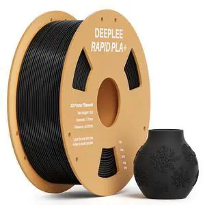 Rapid PLA Plus Filament 1.75mm, High Speed 3D Printer Filament Up to 600mm/s, PLA+ Filament Dimensional Accuracy +/- 0.02 mm Fits Most FDM 3D Printer, Cardboard Spool Black 1kg Rapid PLA Plus Filament 1.75mm, High Speed 3D Printer Filament Up to 600mm/s, PLA+ Filament Dimensional Accuracy +/- 0.02 mm Fits Most FDM 3D Printer, Cardboard Spool Black 1kg