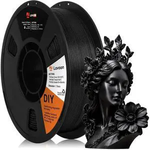 PLA Filament 1.75mm, 3D Printer Filament Dimensional Accuracy +/- 0.02mm, Neatly Wound 3D Printing Filament, Fit Most FDM 3D Printers, 1KG Spool(2.2lbs), Black PLA Filament 1.75mm, 3D Printer Filament Dimensional Accuracy +/- 0.02mm, Neatly Wound 3D Printing Filament, Fit Most FDM 3D Printers, 1KG Spool(2.2lbs), Black