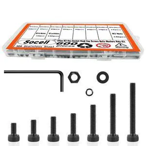600pcs M3 Screw Assortment Kit,M3 Screws (8 Sizes 6-30mm) for 3D Printer DIY,Hex Socket Head Cap Screws Bolts Nuts Washer Kit,12.9 Grade Alloy Steel,Black Oxide,M3-0.5 x 6/8/10/12/16/20/25/30mm 600pcs M3 Screw Assortment Kit,M3 Screws (8 Sizes 6-30mm) for 3D Printer DIY,Hex Socket Head Cap Screws Bolts Nuts Washer Kit,12.9 Grade Alloy Steel,Black Oxide,M3-0.5 x 6/8/10/12/16/20/25/30mm