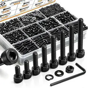 1015PCS M3 Screws Kit, M3×6/8/10/12/16/20/25/30mm Hex Socket Head Cap Screws,12.9 Grade Alloy Steel Machine Screws with Nuts & Washers for 3D Printer Electronics DIY Repair 1015PCS M3 Screws Kit, M3×6/8/10/12/16/20/25/30mm Hex Socket Head Cap Screws,12.9 Grade Alloy Steel Machine Screws with Nuts & Washers for 3D Printer Electronics DIY Repair