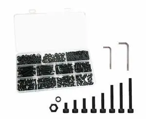 527 Pcs M4 M3 Metric Screws Assortment Kit, Machine Screw Assortment, Nuts and Bolts Assortment 12.9 Grade High Strength Carbon Steel Black 16 Sizes 6mm 8mm 10mm 12mm 16mm 20mm 25mm 30mm 527 Pcs M4 M3 Metric Screws Assortment Kit, Machine Screw Assortment, Nuts and Bolts Assortment 12.9 Grade High Strength Carbon Steel Black 16 Sizes 6mm 8mm 10mm 12mm 16mm 20mm 25mm 30mm