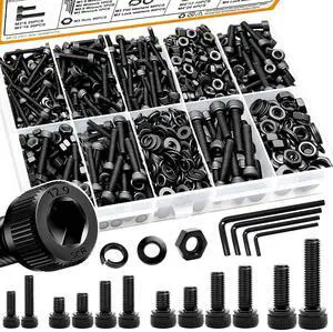 888PCS Metric Screw Assortment Kit M2 M2.5 M3 M4 Hex Socket Head Cap Bolts Nuts & Washers Set 12.9 Grade Alloy Steel Zinc Plated Metric Machine Screws 888PCS Metric Screw Assortment Kit M2 M2.5 M3 M4 Hex Socket Head Cap Bolts Nuts & Washers Set 12.9 Grade Alloy Steel Zinc Plated Metric Machine Screws