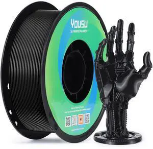 PETG 1.75mm 3D Printing Filament, Neatly Wound, Less Prone to Clogging, 1kg Spool (2.2 lbs), Dimensional Accuracy +/- 0.02mm, Suitable for Most FDM Printers (Black) PETG 1.75mm 3D Printing Filament, Neatly Wound, Less Prone to Clogging, 1kg Spool (2.2 lbs), Dimensional Accuracy +/- 0.02mm, Suitable for Most FDM Printers (Black)