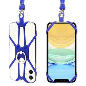 2 Packs Cell Phone Lanyard Holder Crossbody Neck Strap with Phone Ring Grip, Universal Smartphone Lanyard for iPhone Lanyards Around the Neck Compatible with Most Smartphones(Blue) 2 Packs Cell Phone Lanyard Holder Crossbody Neck Strap with Phone Ring Grip, Universal Smartphone Lanyard for iPhone Lanyards Around the Neck Compatible with Most Smartphones(Blue)