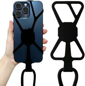 Safety Cell Phone Lanyard Fits Most Smartphones 1PCS, Anti-Theft Anti-Loss Phones Strap Hiking Phones Holder with Adjustable Neck Strap and Silicone Grip for Crossbody/Front-Wear Black-Upgraded Safety Cell Phone Lanyard Fits Most Smartphones 1PCS, Anti-Theft Anti-Loss Phones Strap Hiking Phones Holder with Adjustable Neck Strap and Silicone Grip for Crossbody/Front-Wear Black-Upgraded