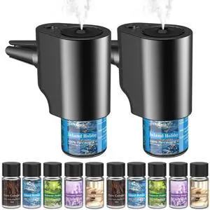Car Air Freshener, 5 Scents, 10 Refills, Smart car Air Freshener for Vent Clips, Auto On/Off, Three Spray Modes, Car Fresheners Long Lasting (2Pack) Car Air Freshener, 5 Scents, 10 Refills, Smart car Air Freshener for Vent Clips, Auto On/Off, Three Spray Modes, Car Fresheners Long Lasting (2Pack)