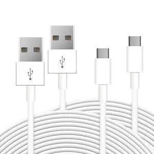 2 Pack 16.4ft/5M Long USB C Cable, Durable USB A to USB C Charging and Data Sync Cord, Power Charging Cord for Home Security Cameras, Phones, Switch Pro Controllers and More USB-C Devices-White 2 Pack 16.4ft/5M Long USB C Cable, Durable USB A to USB C Charging and Data Sync Cord, Power Charging Cord for Home Security Cameras, Phones, Switch Pro Controllers and More USB-C Devices-White