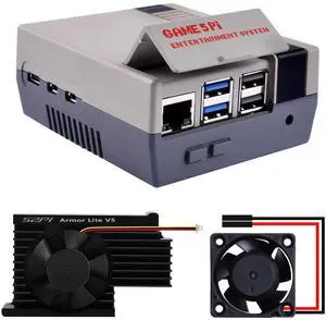 Case for Raspberry Pi 5, with Armor Lite V5 Active Cooler, Retro Gaming Game5Pi Case for Raspberry Pi 5 8GB/4GB/16GB Case for Raspberry Pi 5, with Armor Lite V5 Active Cooler, Retro Gaming Game5Pi Case for Raspberry Pi 5 8GB/4GB/16GB