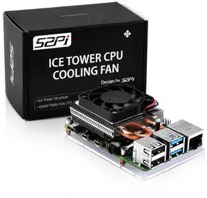 Fan for Raspberry Pi 4, Ultra Thin ICE Tower Cooler for Raspberry Pi, PWM Cooling Fan with Aluminum Heatsink for Raspberry Pi 4 Model B Only Fan for Raspberry Pi 4, Ultra Thin ICE Tower Cooler for Raspberry Pi, PWM Cooling Fan with Aluminum Heatsink for Raspberry Pi 4 Model B Only