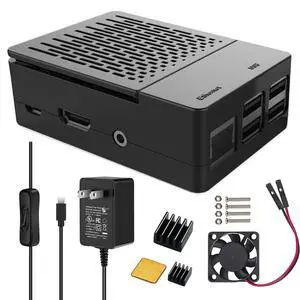 Raspberry Pi 3 Case with Fan & MicroUSB 5V 3A Power Supply Raspberry Pi 3 Case with Fan & MicroUSB 5V 3A Power Supply