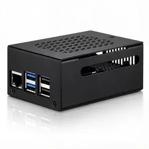 Metal Case Compatible with Raspberry Pi 5, Aluminum Pi 5 Case with Space for Active Cooler, M.2 NVMe HAT & POE HAT, GPIO Side Access, Vented Enclosure (Only Include Case) Metal Case Compatible with Raspberry Pi 5, Aluminum Pi 5 Case with Space for Active Cooler, M.2 NVMe HAT & POE HAT, GPIO Side Access, Vented Enclosure (Only Include Case)