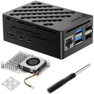 Accessories Kit for Raspberry Pi 5 Case with Active Cooler Compatible with Pi 5 16GB/8GB/4GB/2GB Board Accessories Kit for Raspberry Pi 5 Case with Active Cooler Compatible with Pi 5 16GB/8GB/4GB/2GB Board