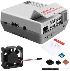 Case for Raspberry Pi 3B+ with Fan, Retro Gaming Nes3Pi Case with Cooling Fan, Pi Heatsinks for Raspberry Pi 2B/3B/3B+ Case for Raspberry Pi 3B+ with Fan, Retro Gaming Nes3Pi Case with Cooling Fan, Pi Heatsinks for Raspberry Pi 2B/3B/3B+