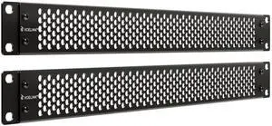 1U Ventilated Blank Panel for 19" Server Rack, Detachable Design Network Cabinet Spacer, S45C Carbon Steel Rack Filler Plate with Screws, Black 2-Pack 1U Ventilated Blank Panel for 19" Server Rack, Detachable Design Network Cabinet Spacer, S45C Carbon Steel Rack Filler Plate with Screws, Black 2-Pack