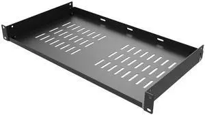 1U Universal Server Rack Shelves - 10" Deep, Steel Vented Cantilever Rack Tray for 19" Equipment, Black (10 inch) 1U Universal Server Rack Shelves - 10" Deep, Steel Vented Cantilever Rack Tray for 19" Equipment, Black (10 inch)
