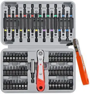 68pc Long Extended Screw Driver Bits and Mini Ratchet Wrench Handle Set. DIY Accessories Kit of 25 and 75mm Hex Shank Screwdriving Bits for Drill Drivers 68pc Long Extended Screw Driver Bits and Mini Ratchet Wrench Handle Set. DIY Accessories Kit of 25 and 75mm Hex Shank Screwdriving Bits for Drill Drivers