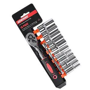 13PCS 1/4" Drive Deep Socket Set,Metric(4-14MM),6-Point, Cr-V Steel 13PCS 1/4" Drive Deep Socket Set,Metric(4-14MM),6-Point, Cr-V Steel